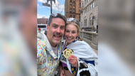 Don't worry, this Boston Marathon runner's husband wasn't really naked