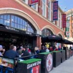 The patio at the Fenway sports bar Game On!