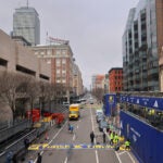 Numerous parking restrictions and "no stopping" zones are in store Monday to make way for the Boston Marathon.