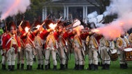 Early morning crowds gather for Battle of Lexington reenactment