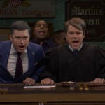 SNL recap: Colin Jost, Matt Damon, and Aziz Ansari on the May 9, 2026 episode of "Saturday Night Live."