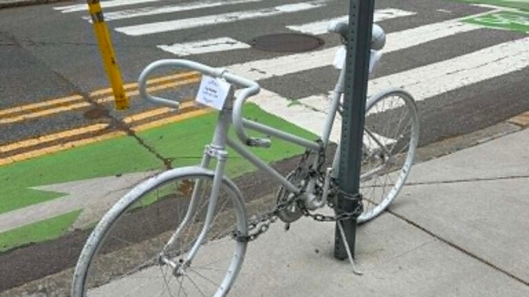 Harvard Square has another ‘ghost bike.’ Here’s why it’s there.