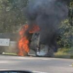 New Hampshire Motor coach bus catches on fire on I-95 in N.H. June 28, 2026 | 10:21 pm