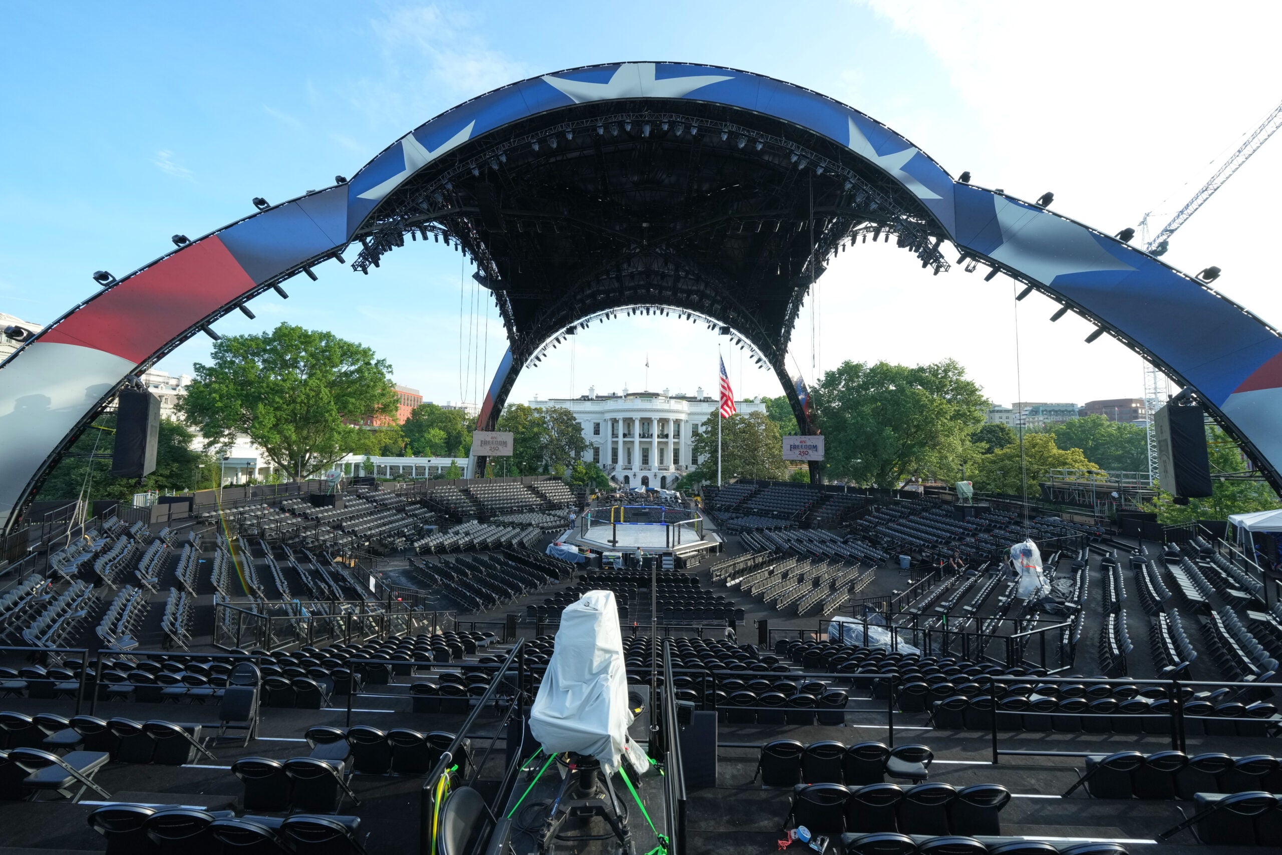 boston.com - Associated Press - Trump turns 80 with a showstopping spectacle of cage fights at the White House. But big issues loom.