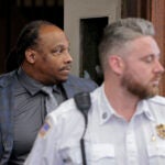 Alvin Campbell Jr. enters the courtroom after a jury found him guilty on 21 out of 22 counts in his rape trial.