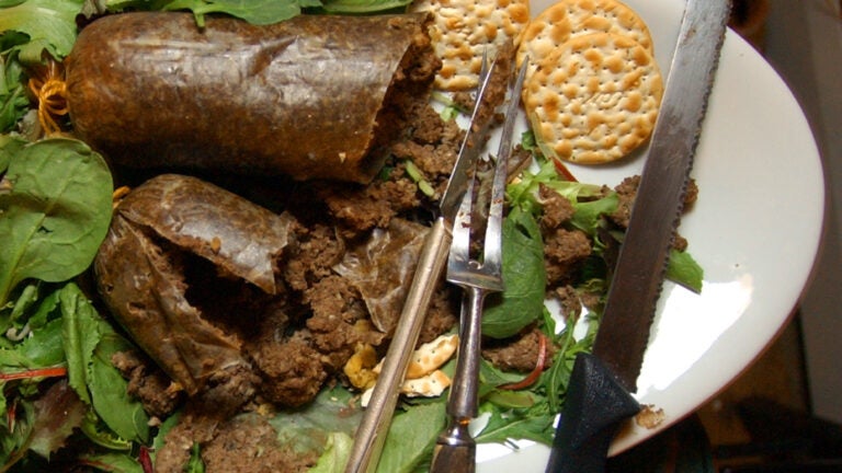 A plate of haggis.