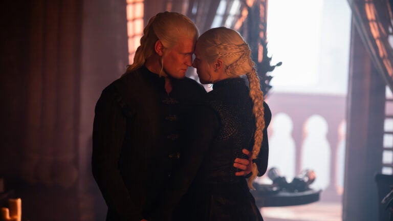 New movies and TV shows streaming in June 2026: Matt Smith and Emma D'Arcy in "House of the Dragon" Season 3, streaming June 21 on HBO Max.