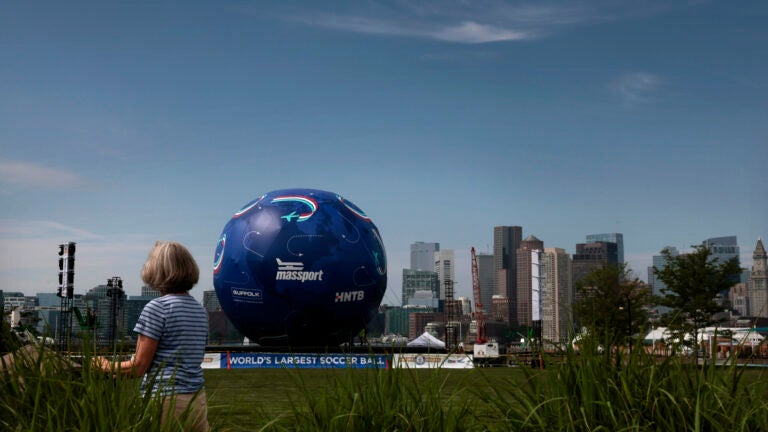 Massport officially breaks world record for largest soccer ball Massport officially breaks world record for largest soccer ball
