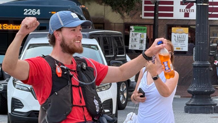 Scotland fan completes 3,000-mile walk to Boston to watch World Cup opener Scotland fan completes 3,000-mile walk to Boston to watch World Cup opener