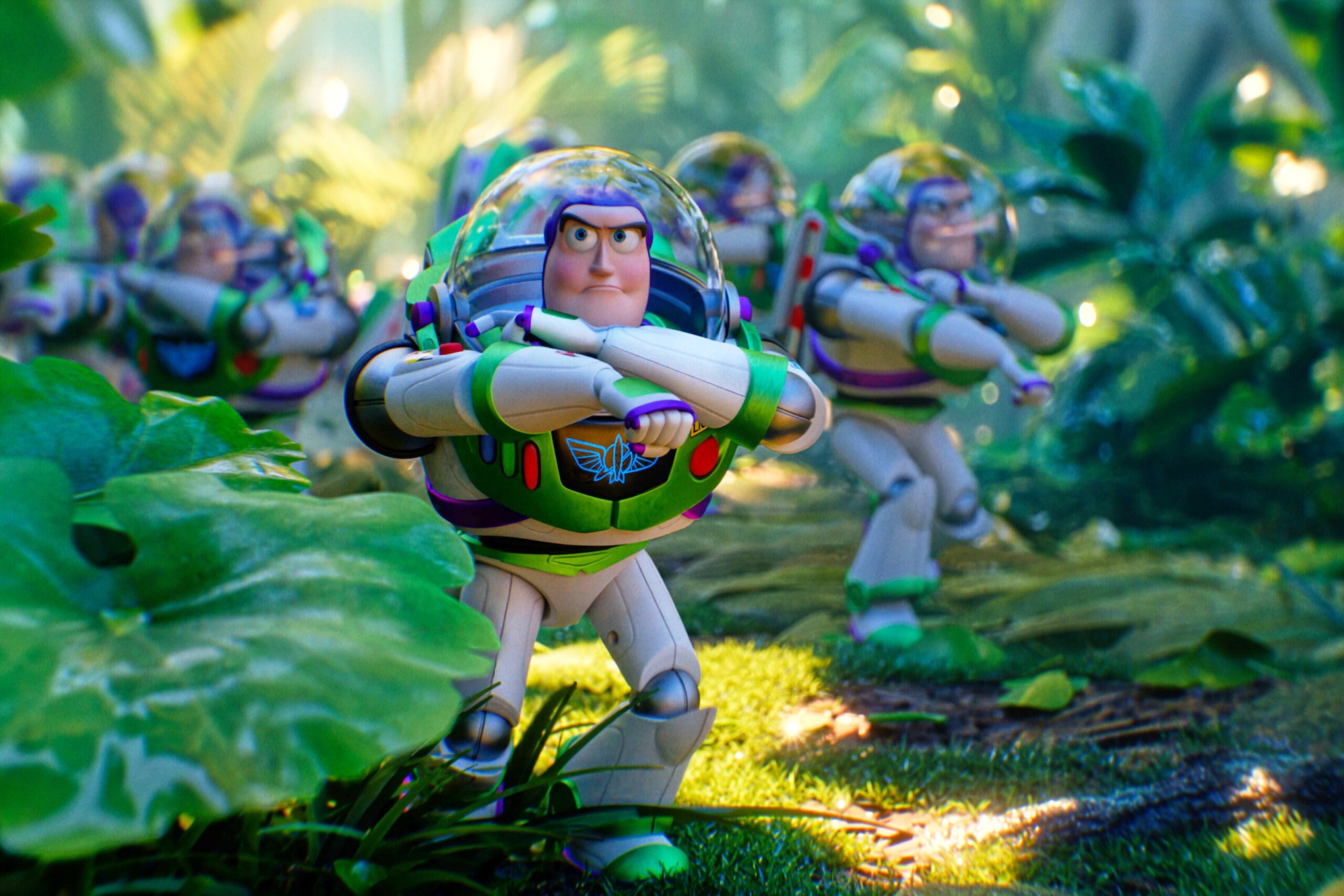 An army of Buzz Lightyear toys in "Toy Story 5."