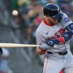 Curtis Mead New Red Sox trade pickup Curtis Mead leaves Boston debut after getting hit by pitch  3 min read