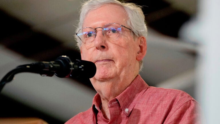 Mitch McConnell says a fall led to his hospitalization Mitch McConnell says a fall led to his hospitalization