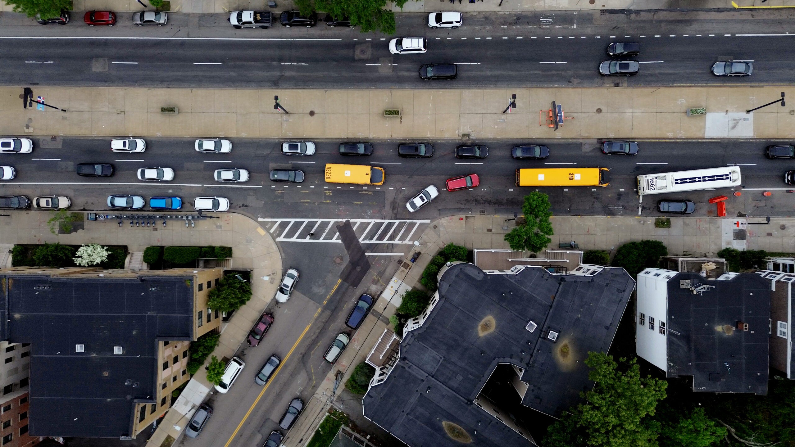 Aerial view of Blue Hill Avenue