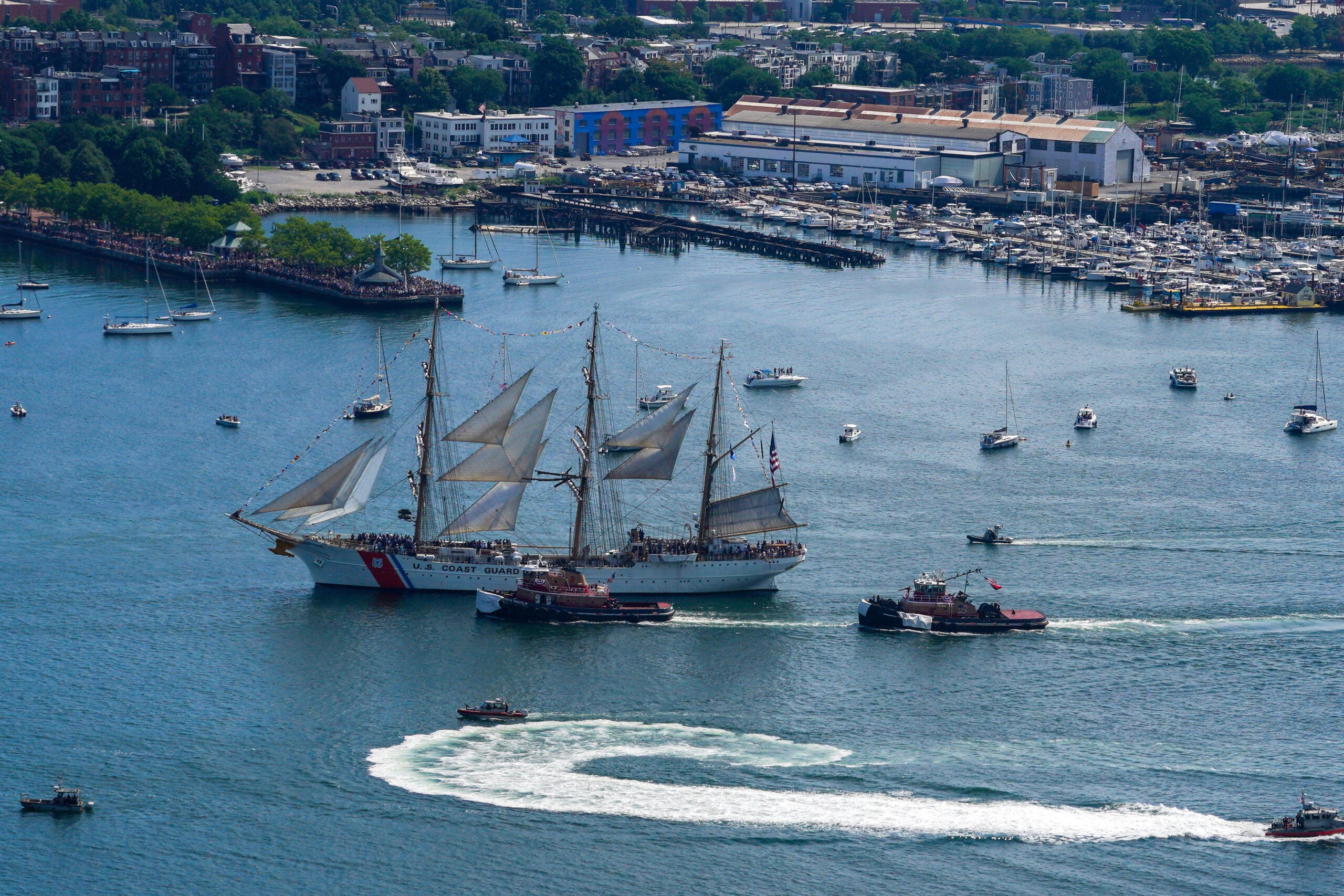 View the best photos of tall ships sailing into Boston Harbor