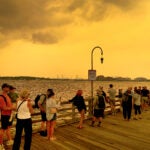 A hazy yellow sky in Quincy.