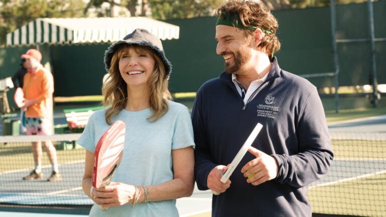 What to watch this weekend: Mary Steenburgen and Jake Johnson in a scene from "The Dink," now streaming on Apple TV.