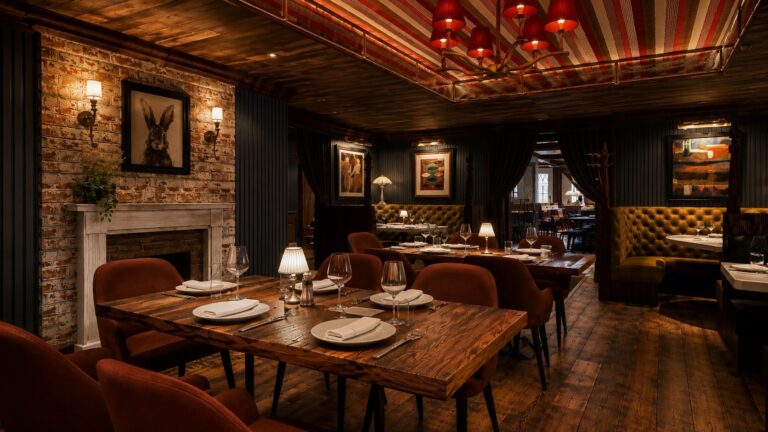 An interior of Harry Hare's.
