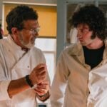 Antonio Banderas and Dominic Sessa in "Tony."
