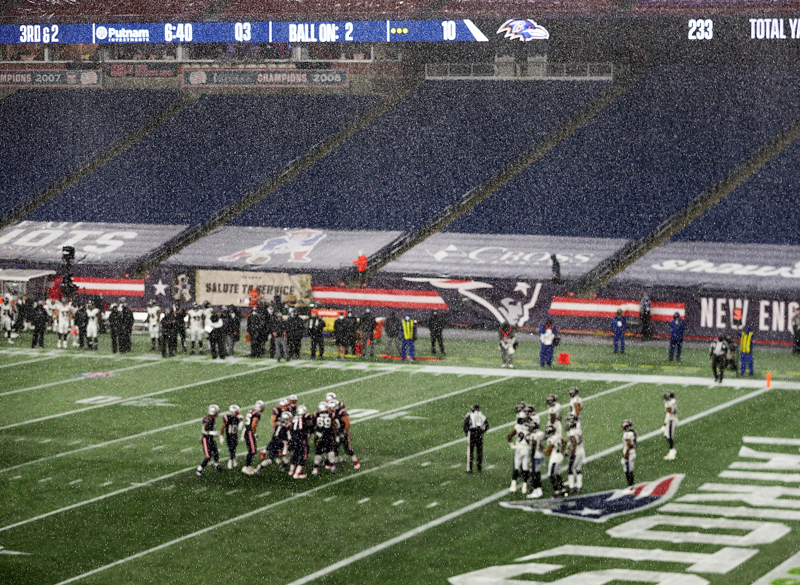 boston.com - Kaley Brown - Rain 'increasingly likely' during Patriots-Steelers game Sunday