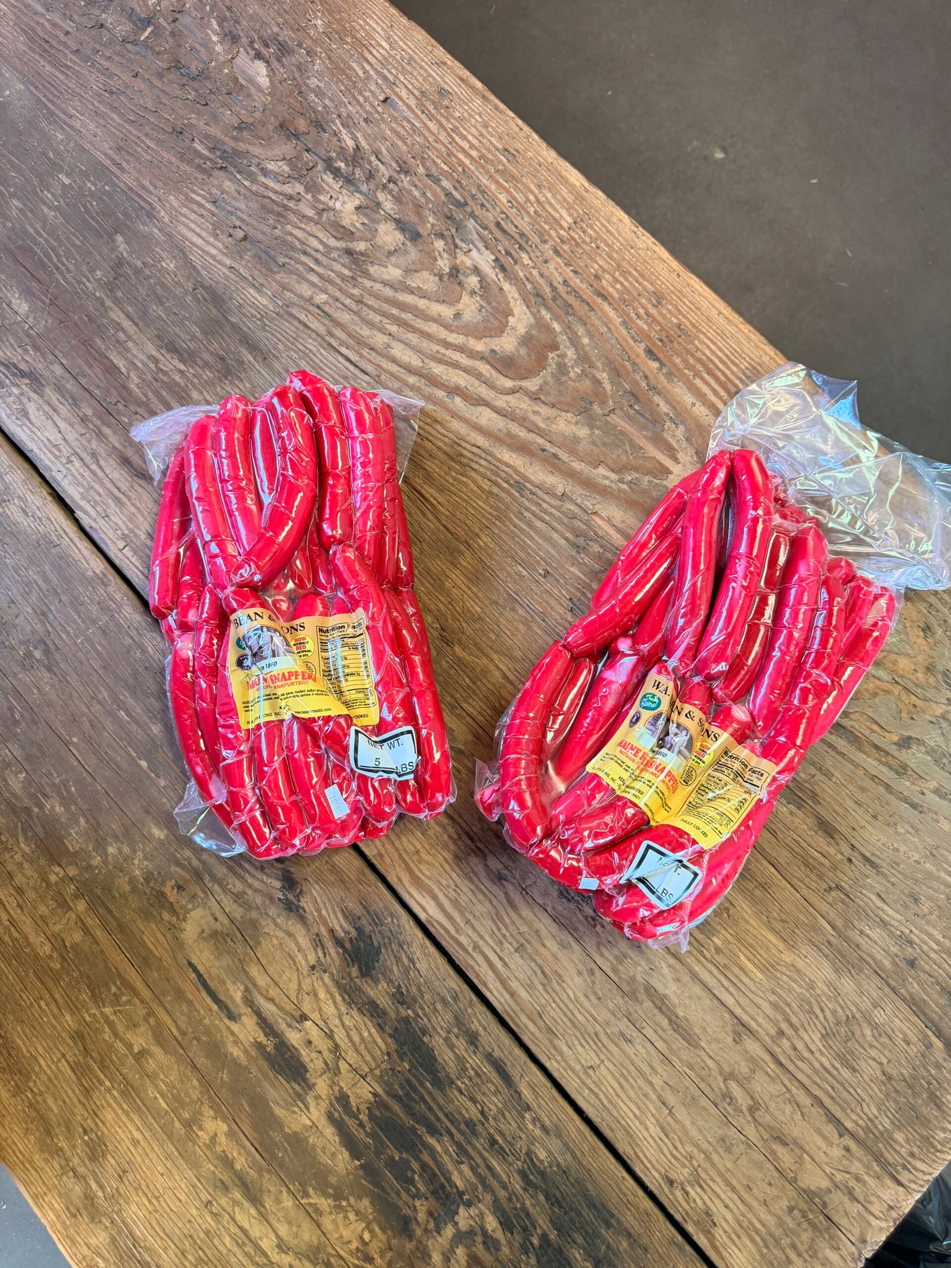 Maine's red snapper hot dogs replace Red Dye 3 with crushed bugs