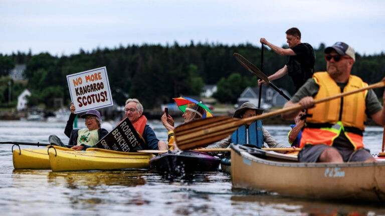 John Roberts retreated to his island. SCOTUS critics found him.