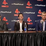 Red Sox leadership at Fenway park on October 5, 2026, Manager Chad Tracy, Chief Baseball Officer Craig Breslow and President & CEO Sam Kennedy, the Red Sox leadership team members took questions for an end-of-season presser to discuss the season and what's ahead.