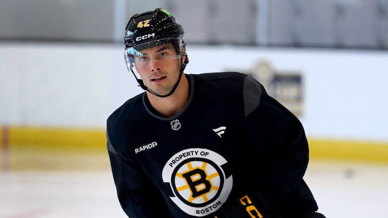 Bruins rookie Frederic Brunet has a fan in Patrice Bergeron