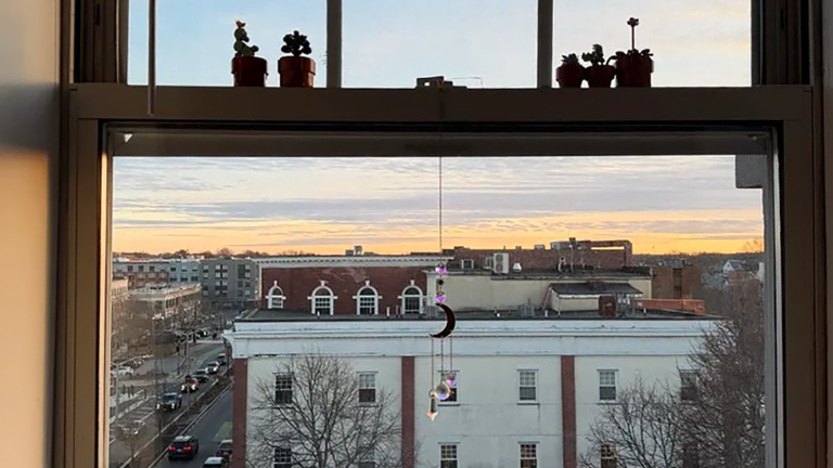 This Salem resident’s window view has become a Halloween hit