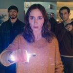 What to watch (October 2026): Colman Domingo, from left, Tommy Martinez, Emily Blunt and Josh O'Connor in a scene from "Disclosure Day," streaming on Peacock October 9.